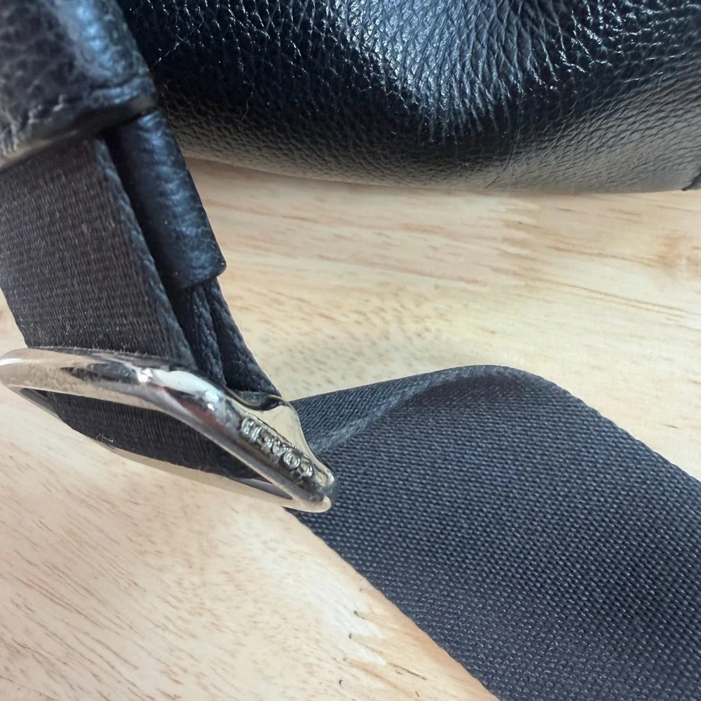 Coach Charles Sling Pack Black Leather Backpack F54770 Shoulder Crossbody Bag